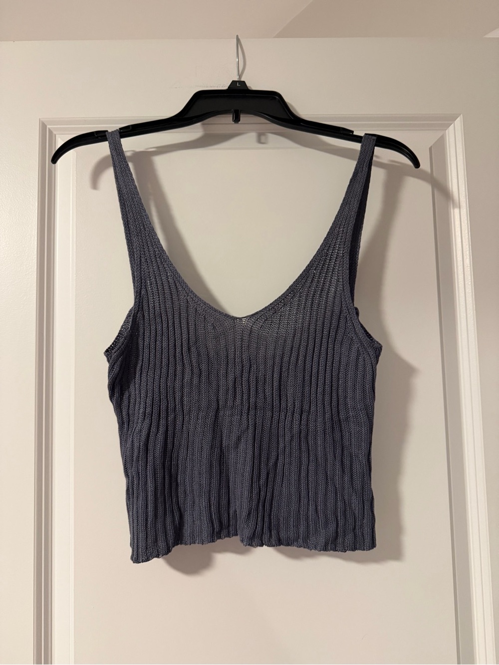 Kohl's Charcoal Ribbed V-Neck Tank Top